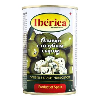 Оливки з блакитним сиром Iberica ж/б 300г